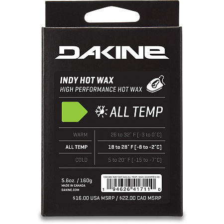Парафин DAKINE Indy Wax Hot All Temp 5.6 Oz [160g]